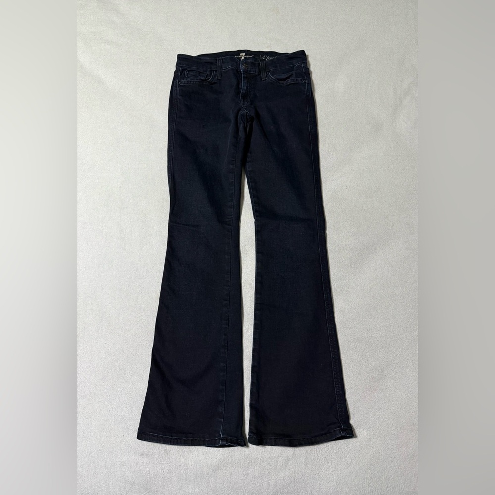 7 For All Mankind Jeans Womens 28 A Pocket Bootcut Low Rise Dark Wash Blue‎